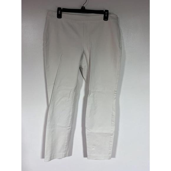 Eileen Fisher Pants - Eileen Fisher Organic Stretch Cotton Twill Slim Ankle Pants Beige Medium
